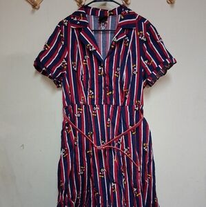 Torrid Striped Red and Blue Disney Womens Dress